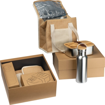 Zestaw lunch box, butelka 500 ml i torba termiczna BRIGITTE | MC-93572mc