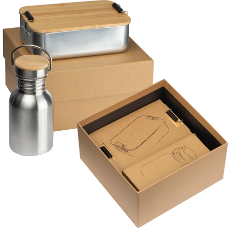 Zestaw lunch box i butelka 300 ml QUEBEC | EG-3571mc
