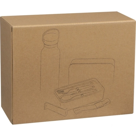 Zestaw lunch box ze sztućcami i butelka termiczna 500 ml STEPHAN | MC-6246403