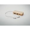 3-portowy bambusowy hub USB HUBBAM | MO-MO2143-40