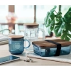 Kubek szklany prążkowany 300ml VITRIO MUG | MO-MO2752-23