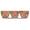 Zestaw 3 doniczek z terakoty FLOWERPOT | MO-MO6145-40
