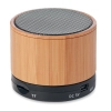 Głośnik bezprzew z bambusa ROUND BAMBOO | MO-MO9608-03