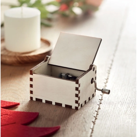 Drewniana pozytywka świąteczna BOXMAS | MO-CX1478-40