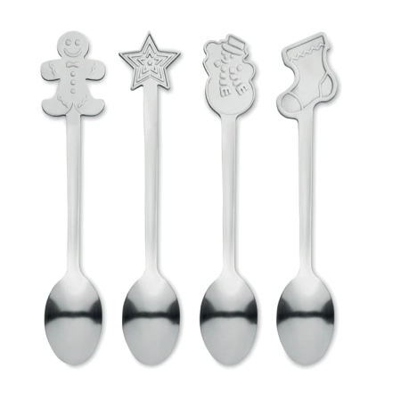 Zestaw 4 świątecznych łyżeczek CHIP SET | MO-CX1533-16