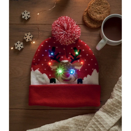 Świąteczna czapka dzianina LED SHIMAS LIGHT | MO-CX1539-05