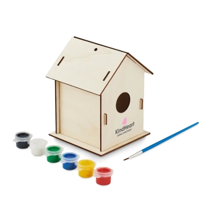 Drewniany domek dla ptaków DIY PAINTHOUSE | MO-MO2130-40
