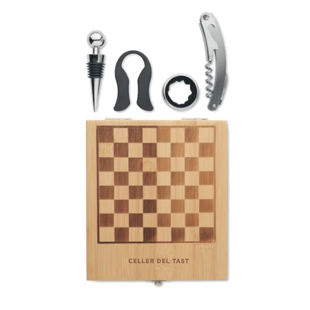 Zestaw do wina z szachownicą CHESSET | MO-MO2393-40
