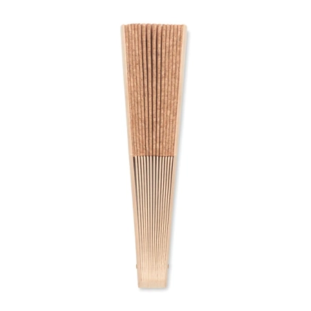 Drewniany wachlarz z korkiem FANNY CORK | MO-MO6232-13