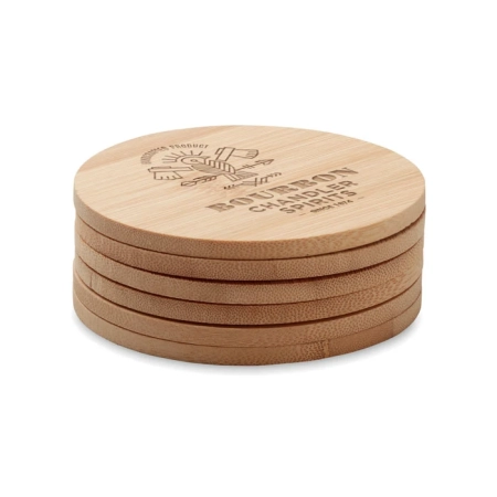 Zestaw 6 bambusowych podstawek BAYIN SET | MO-MO6601-40