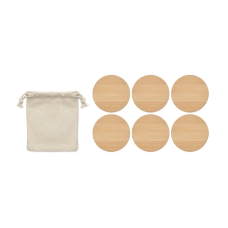 Zestaw 6 bambusowych podstawek BAYIN SET | MO-MO6601-40