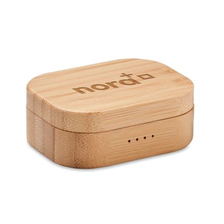 Słuchawki TWS w etui z bambusa JAZZ BAMBOO | MO-MO6780-40