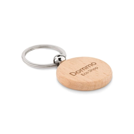 Okrągły drewniany brelok TOTY WOOD | MO-MO9773-40