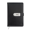 Zestaw notes z szyfrem i długopis Windsor, czarny | RD-R02336.02