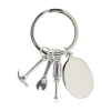 Brelok z motywem narzędzi Clemi, srebrny | RD-R73131.01