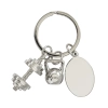 Brelok z motywem sportowym GymKey, srebrny | RD-R73132.01