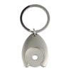 Metalowy brelok z żetonem Disc, srebrny | RD-R73269