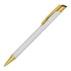 Długopis aluminiowy Lindi, biały/złoty R73445.06
