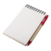 Notes Kraft z długopisem, czerwony/beżowy | RD-R73795.08