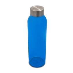 Kolorowa, szklana butelka Aqua Kuba 500 ml, niebieski R08176.04