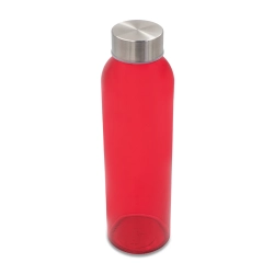 Kolorowa, szklana butelka Aqua Kuba 500 ml, czerwony R08176.08