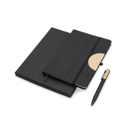Zestaw notes z długopisem Fold, czarny R64209.02