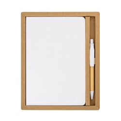 Zestaw upominkowy notes z długopisem Forest, biały R64258.06