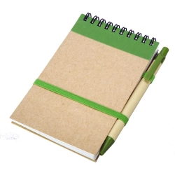 Notes Kraft z długopisem, zielony/beżowy R73795.05