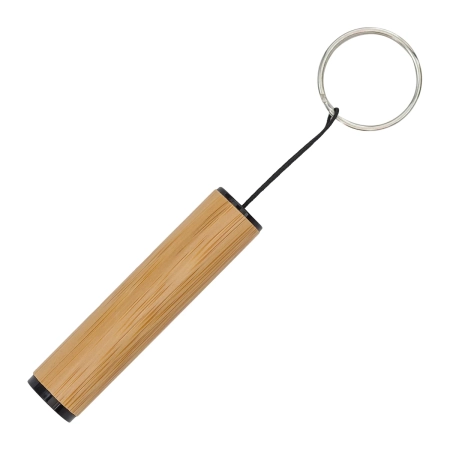Bambusowy długopis i latarka w pudełku Pelak, beżowy | RD-R02319.13
