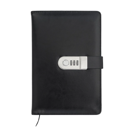 Zestaw notes z szyfrem i długopis Windsor, czarny | RD-R02336.02