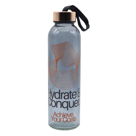 Szklana butelka Lux 500 ml, złoty | RD-R08169.79