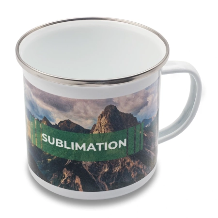 Kubek emaliowany z powłoką sublimacyjną Odis 500 ml, biały | RD-R08200.06
