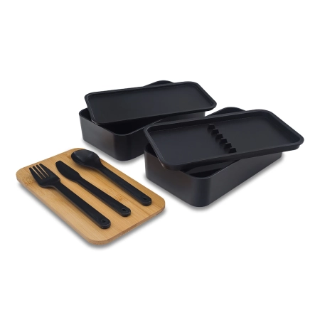 Victor lunch box podwójny 1000 ml, czarny | RD-R08226.02