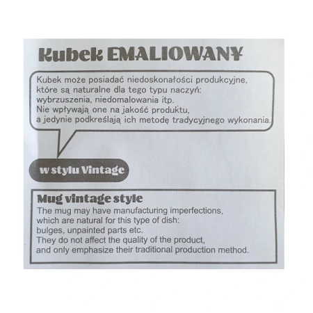 Kubek emaliowany Oldschool 500 ml, czarny | RD-R08231.02