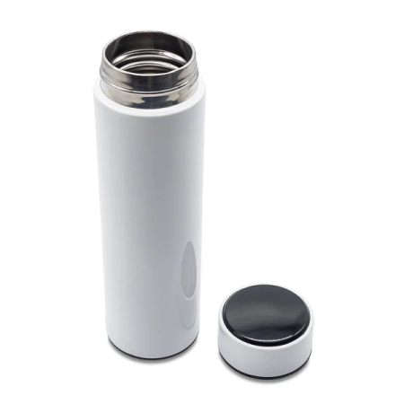 Kubek termiczny z termometrem Falco 420 ml, biały | RD-R08257.06.A