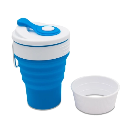 Kubek silikonowy Flexi 350 ml, niebieski | RD-R08258.04
