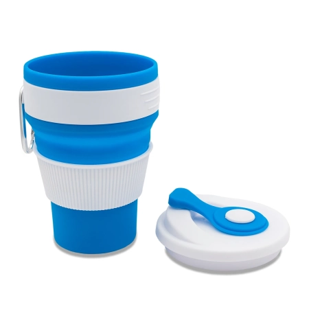 Kubek silikonowy Flexi 350 ml, niebieski | RD-R08258.04