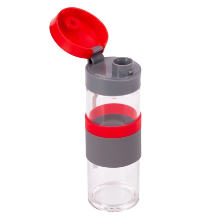 Szklana butelka Top Form 440 ml, czerwony | RD-R08290.08