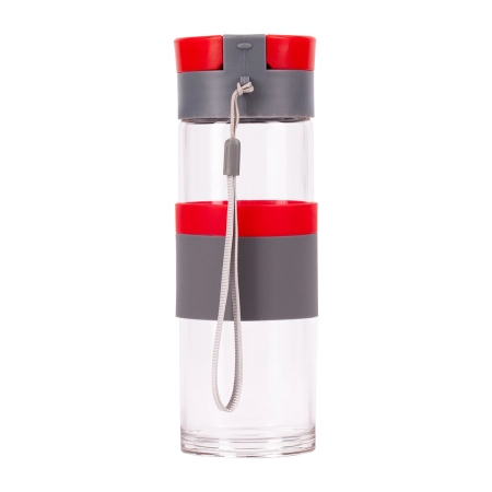 Szklana butelka Top Form 440 ml, czerwony | RD-R08290.08