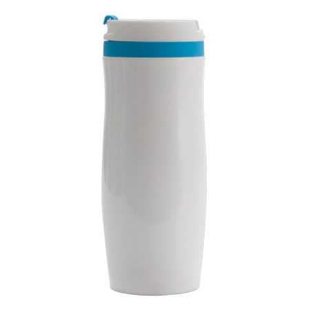 Kubek termiczny Viki 390 ml, niebieski/biały | RD-R08336.04