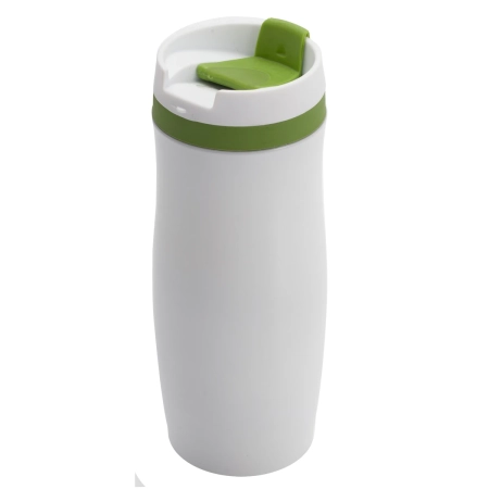 Kubek termiczny Viki 390 ml, zielony/biały R08336.05