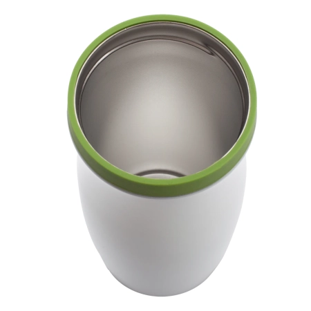 Kubek termiczny Viki 390 ml, zielony/biały | RD-R08336.05