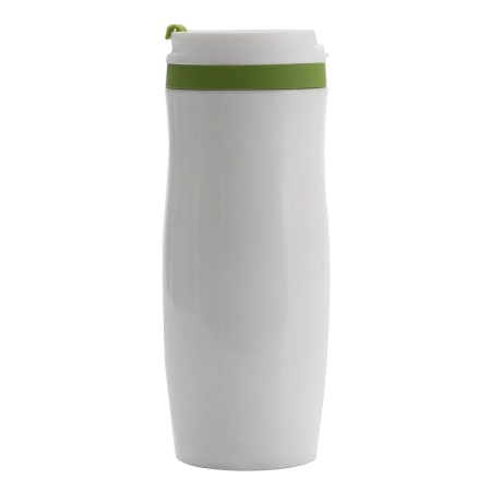 Kubek termiczny Viki 390 ml, zielony/biały | RD-R08336.05