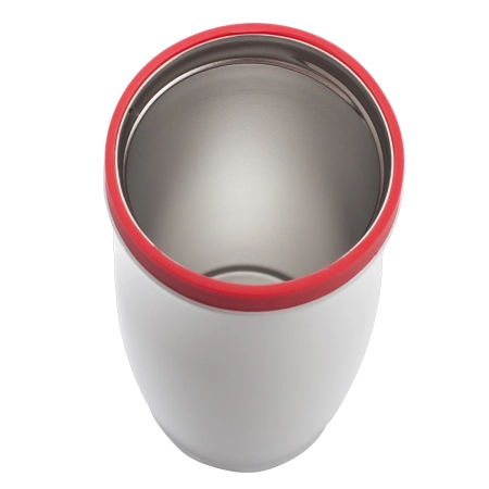 Kubek termiczny Viki 390 ml, czerwony/biały | RD-R08336.08