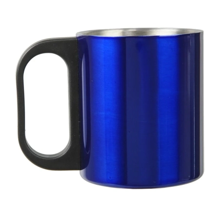 Metalowy termos Picnic 480 ml + 2 kubki, niebieski/srebrny (druga jakość) | RD-R08383.O