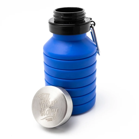 Składany bidon sportowy Makalu 550 ml, niebieski | RD-R08436.04