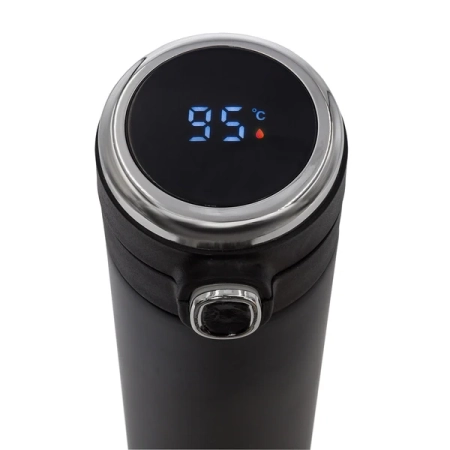Kubek termiczny z termometrem Bounce 420 ml, czarny | RD-R08438.02.O