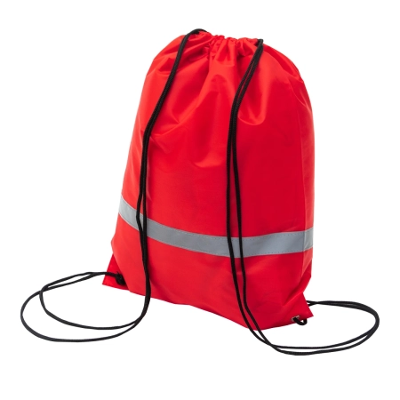 Plecak promocyjny z taśmą odblaskową, czerwony | RD-R08696.08
