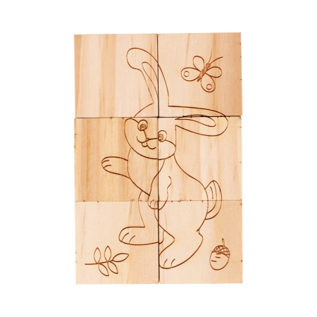 Drewniane klocki Animal World, beżowy | RD-R08834.13