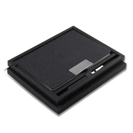 Notes z długopisem w pudełku Plata, czarny R17018.02